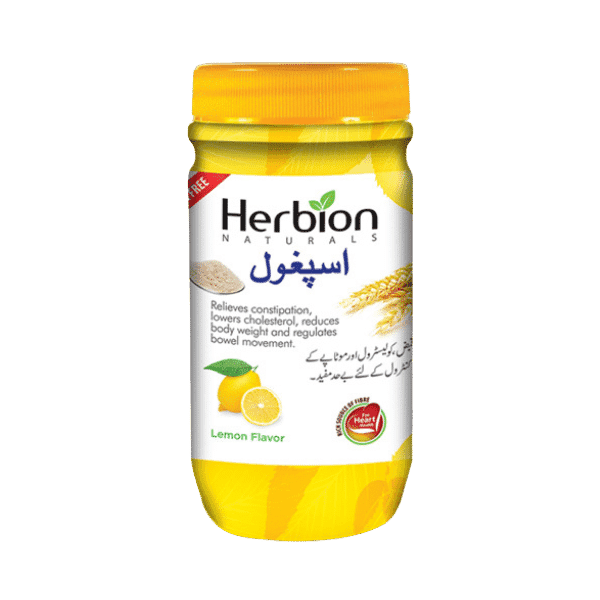 HERBION FIBERLAX ISPAGHOL HUSK LEMON FLAVOR 140GM - Nazar Jan's Supermarket