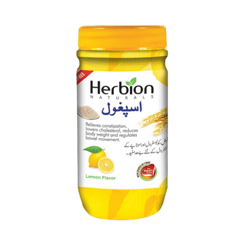 HERBION FIBERLAX ISPAGHOL HUSK LEMON FLAVOR 140GM - Nazar Jan's Supermarket