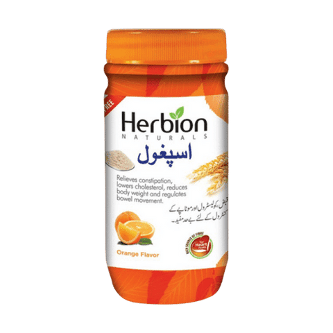 HERBION FIBERLAX ISPAGHOL HUSK ORANGE FLAVOR 140GM - Nazar Jan's Supermarket