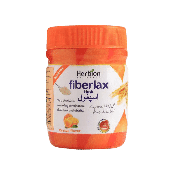 HERBION FIBERLAX ISPAGHOL HUSK ORANGE FLAVOR 80GM - Nazar Jan's Supermarket