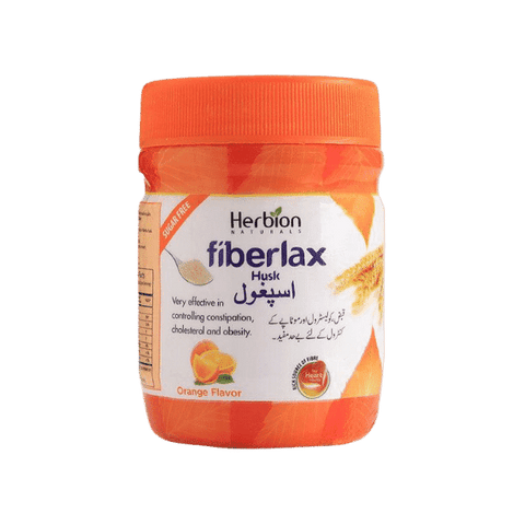 HERBION FIBERLAX ISPAGHOL HUSK ORANGE FLAVOR 80GM - Nazar Jan's Supermarket