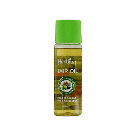 HERBION NATURALS HAIR OIL BLEND OF ALMOND OLIVE & COCONUT OIL 120ML - Nazar Jan's Supermarket