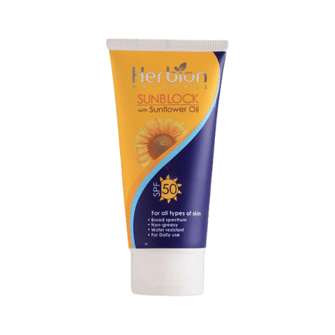 HERBION WITH SUNFLOWER SUNBLOCK SPF 50 100ML - Nazar Jan's Supermarket