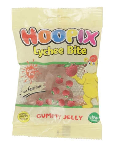 HOOPIX LYCHEE BITE GUMMY JEELY 90G - Nazar Jan's Supermarket