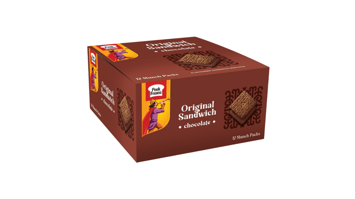 Peek Freans Chocolate Sandwich Munch Pack – Pack of 12 (1x12)