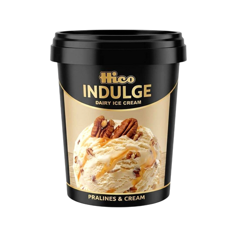 Hico Indulge Pralines & Cream Ice Cream – 500ml (H100456)