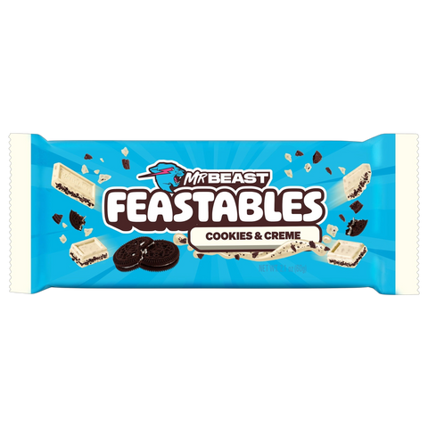 Feastables MrBeast Cookies & Creme White Chocolate Bar – 60g