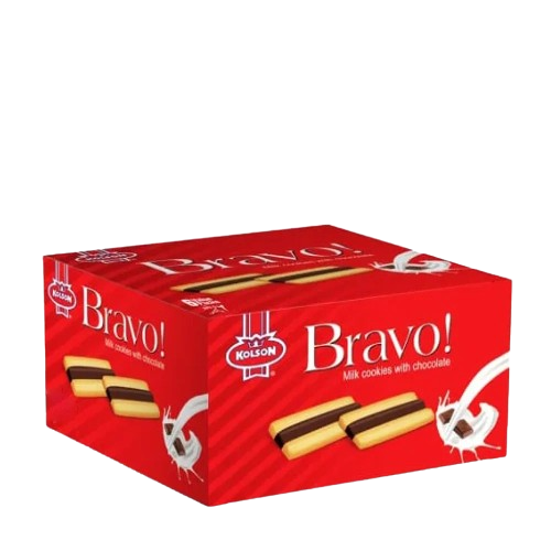 Kolson Bravo Milk Cookies Biscuits – Pack of 8 (1x8)