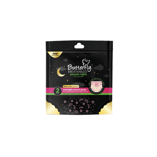 Butterfly Breathable Overnight Period Panty – L-XL (31-51), Pack of 2