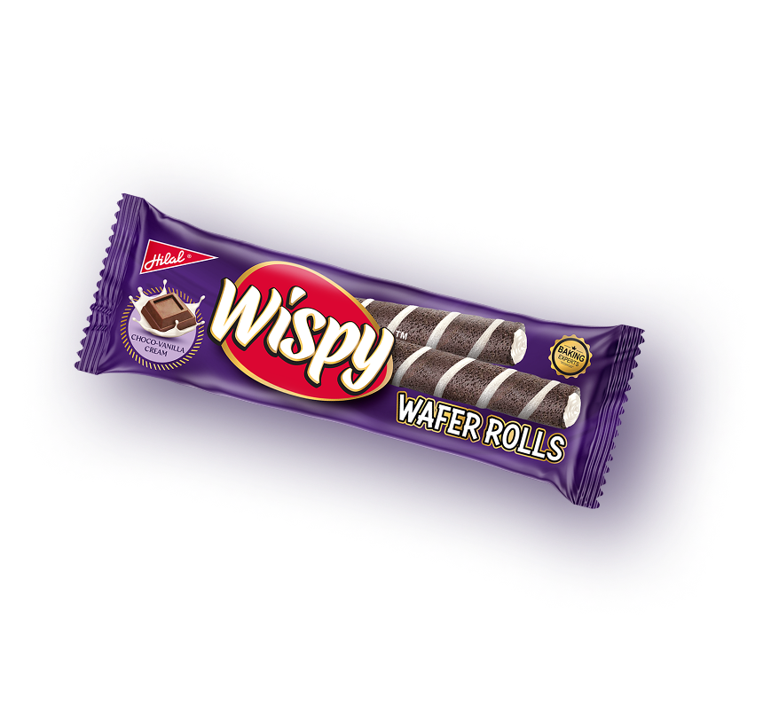 Hilal Wispy Choco Vanilla Wafer Rolls – Pack of 12 (1x12)