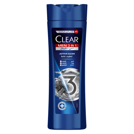 Clear Men 3in1 Active Clean Anti-Dandruff Shampoo – 400ml