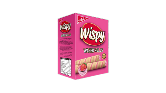 Hilal Wispy Strawberry Wafer Rolls – Pack of 24 (1x24)