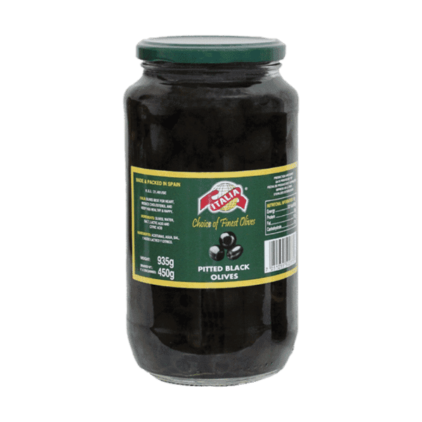 ITALIA BLACK SLICED OLIVES 935G - Nazar Jan's Supermarket