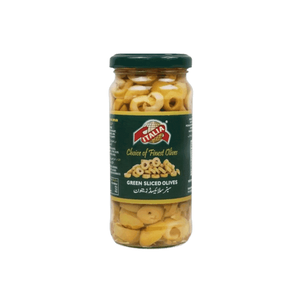 ITALIA GREEN SLICED OLIVES 235GM - Nazar Jan's Supermarket