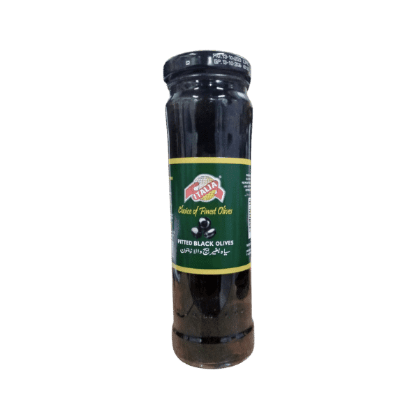 ITALIA PITTED BLACK OLIVES 140G - Nazar Jan's Supermarket