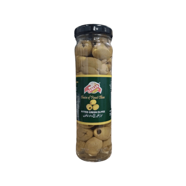 ITALIA PITTED GREEN OLIVES 142G - Nazar Jan's Supermarket