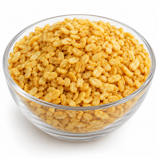 Daal moong nimko in a glass bowl