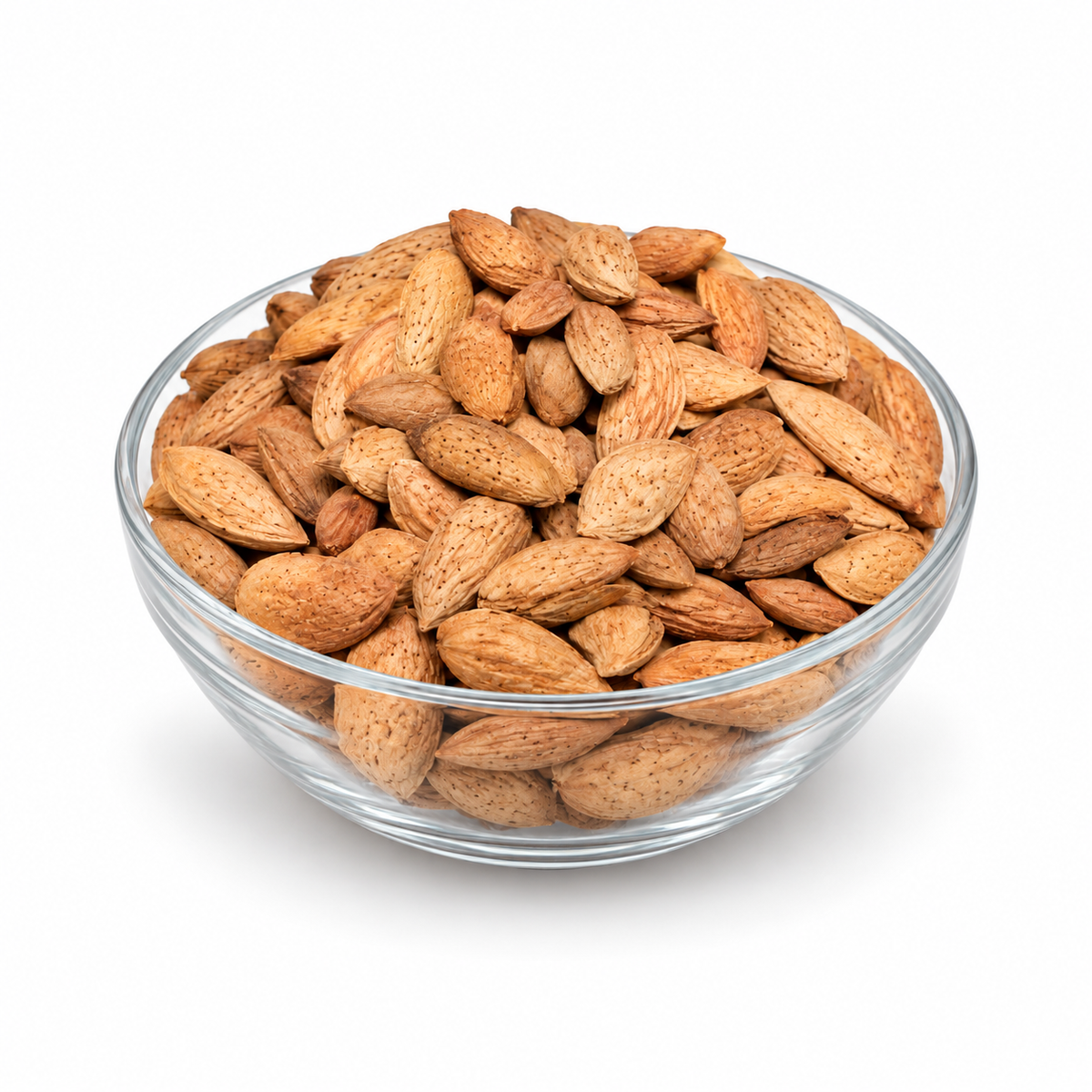 JAN`S ALMOND TALWAR RED in a clear glass bowl