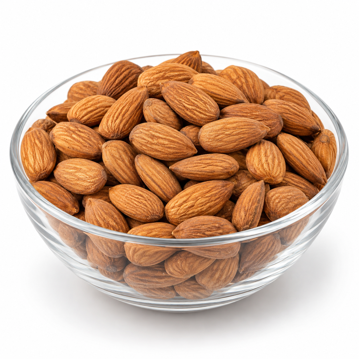 Jan's small almond kernels in a glass bowl