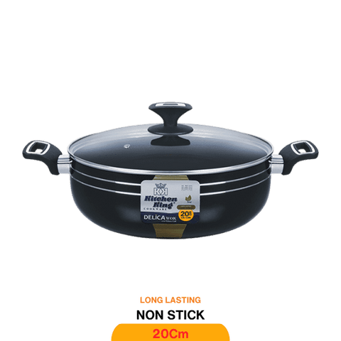 KITCHEN KING DELICA WOK (GLASS LID) 20CM - Nazar Jan's Supermarket