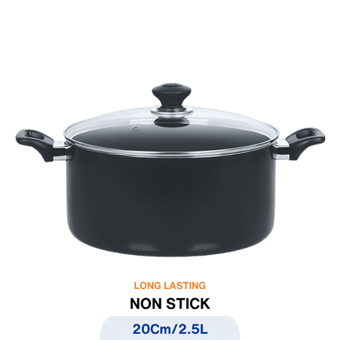 KITCHEN KING LUMINA CASSEROLE (GLASS LID) 20CM - Nazar Jan's Supermarket