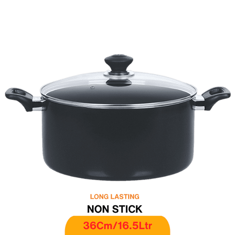 KITCHEN KING LUMINA CASSEROLE (GLASS LID) 36CM - Nazar Jan's Supermarket