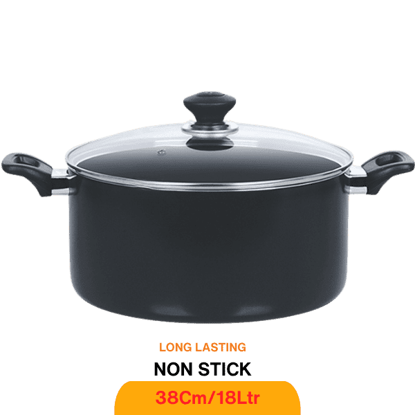 KITCHEN KING LUMINA CASSEROLE (GLASS LID) 38CM - Nazar Jan's Supermarket