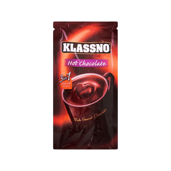 KLASSNO HOT CHOCOLATE 3-IN-1 INSTANT DRINK SACHET 25G - Nazar Jan's Supermarket
