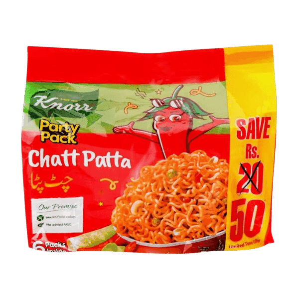 KNORR CHATT PATTA PARTY PACK NOODLES 1X6 396G - Nazar Jan's Supermarket