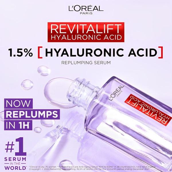 L'Oreal Paris Revitalift 1.5% Hyaluronic Acid Face Serum 30Ml - Nazar Jan's Supermarket