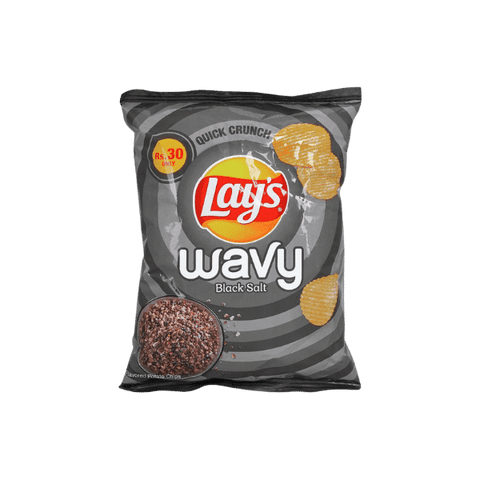 LAYS WAVY BLACK SALT CHIPS 18GM - Nazar Jan's Supermarket