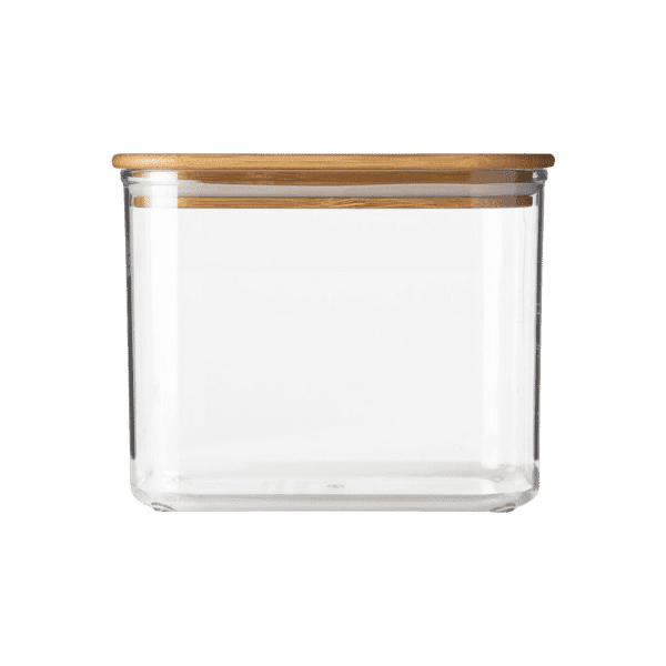 LIMON RECTANGLE CANISTER WITH WOODEN LID 2/7LTR - Nazar Jan's Supermarket