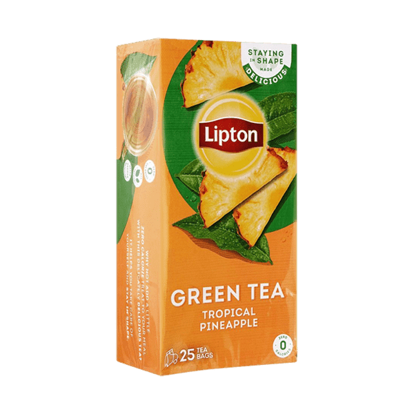 LIPTON GREEN TEA TROPICAL PINEAPPLE 25 TEA BAGS - Nazar Jan's Supermarket