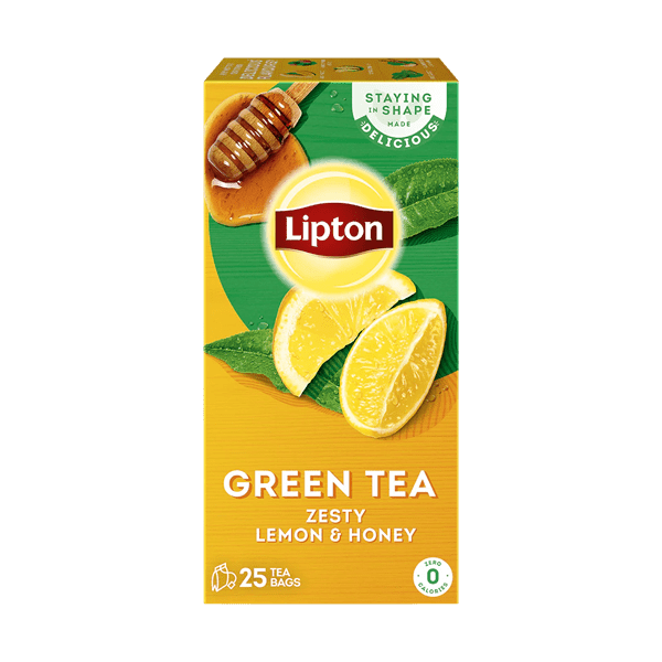 LIPTON GREEN TEA ZESTY LEMON & HONEY 25 TEA BAGS - Nazar Jan's Supermarket