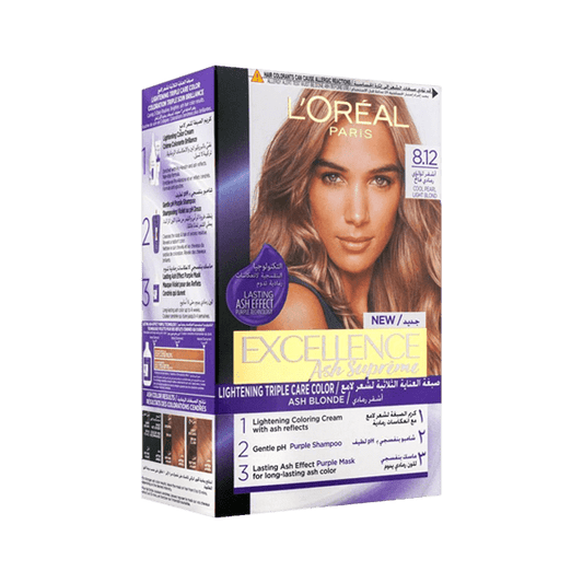 LOREAL EXCLLENCE HAIR COLOR 8.12 LIGHT BLONDE - Nazar Jan's Supermarket