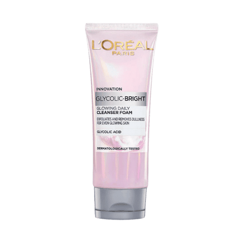 LOREAL PARIS GLYCOLIC-BRIGHT GLOWING DAILY CLEANSER FOAM 100ML - Nazar Jan's Supermarket