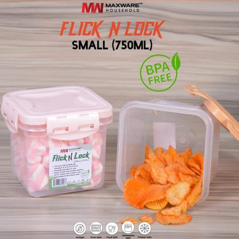 MAXWARE FLICK N LOCK SMALL CONTAINER 750ML - Nazar Jan's Supermarket