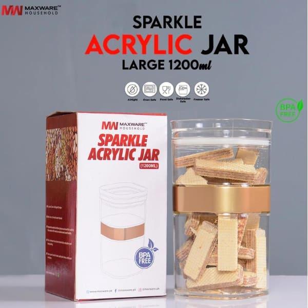 MAXWARE SPARKLE ACRYLIC JAR 1200ML - Nazar Jan's Supermarket