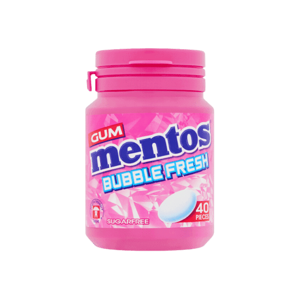 MENTOS BUBBLE FRESH GUM SUGAR FREE 40PCS - Nazar Jan's Supermarket