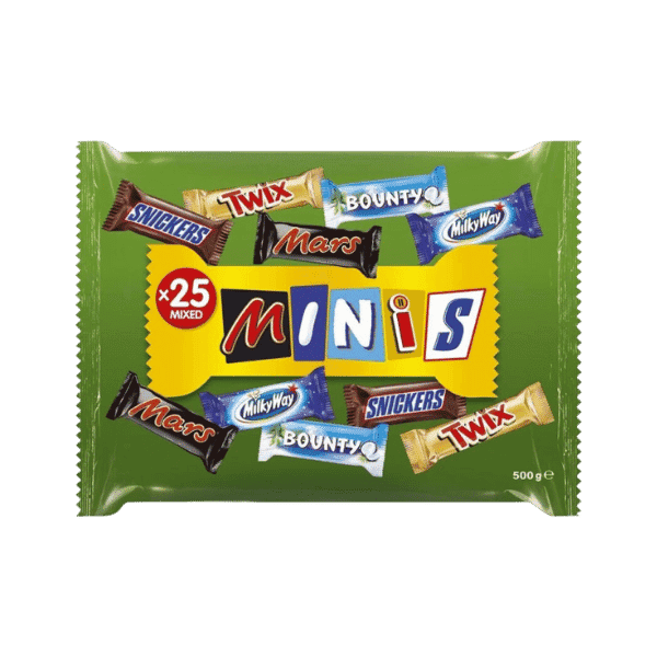 MINIS MIX CHOCOLATE BAG 25PCS 500GM - Nazar Jan's Supermarket