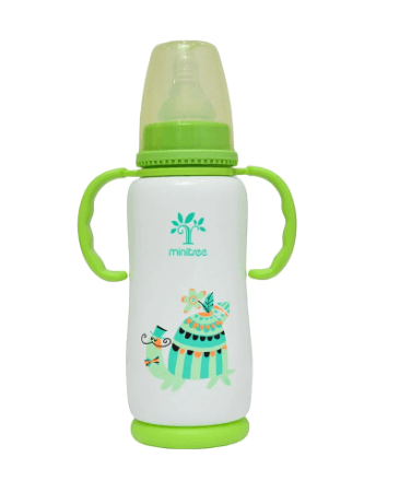 MINITREE FEEDING BOTTLE W/DOBLE HANDLE 6M+ 260ML ZR-649A1 - Nazar Jan's Supermarket