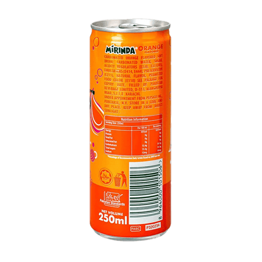 MIRINDA ORANGE CAN DRINK 250ML - Nazar Jan's Supermarket