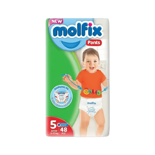 MOFLIX DIAPERS ANATOMIC FIT JUNIOR 5 - 48PCS - Nazar Jan's Supermarket