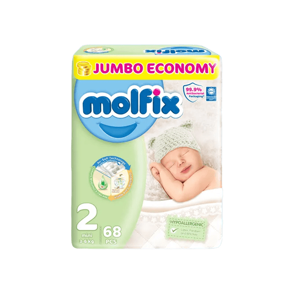 MOLFIX DIAPERS JUMBO ECONOMY MINI 2 - 68PCS - Nazar Jan's Supermarket