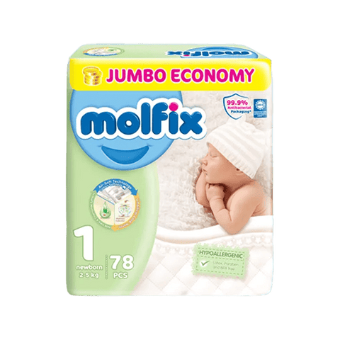 MOLFIX DIAPERS JUMBO PACK NEWBORN 1 - 78PCS - Nazar Jan's Supermarket