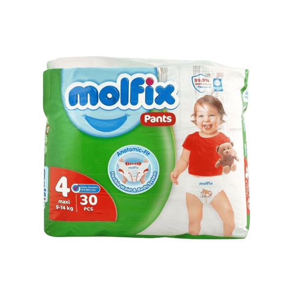 MOLFIX DIAPERS MAXI 4 - 9 TO 14 KG - 30PCS - Nazar Jan's Supermarket
