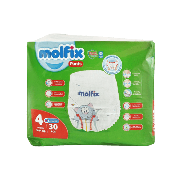 MOLFIX DIAPERS MAXI 4 - 9 TO 14 KG - 30PCS - Nazar Jan's Supermarket