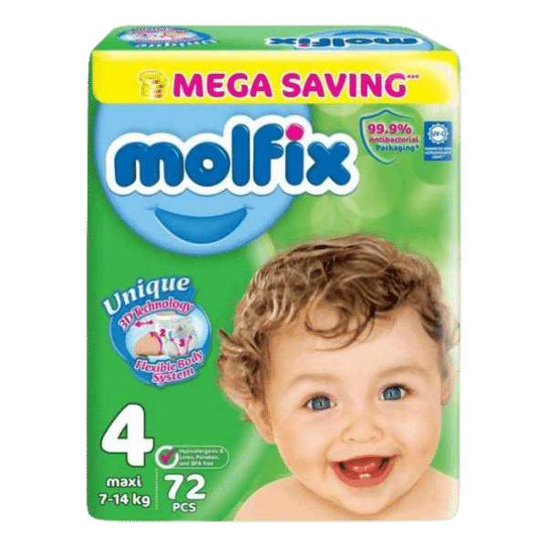 MOLFIX DIAPERS MEGA SAVING MAXI 4 - 72 PCS - Nazar Jan's Supermarket