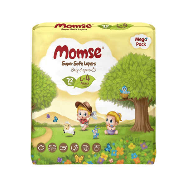 MOMSE BABY DAIPER L-4 MAXI 72PCS - Nazar Jan's Supermarket