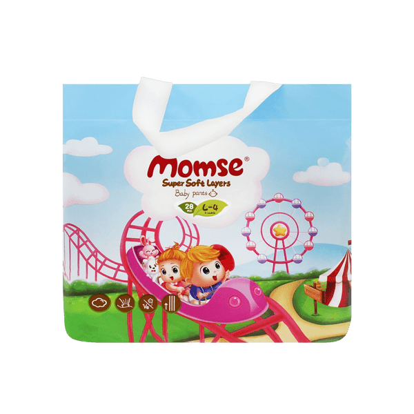 MOMSE BABY PANTS L-4 9-14 KG 28PCS - Nazar Jan's Supermarket